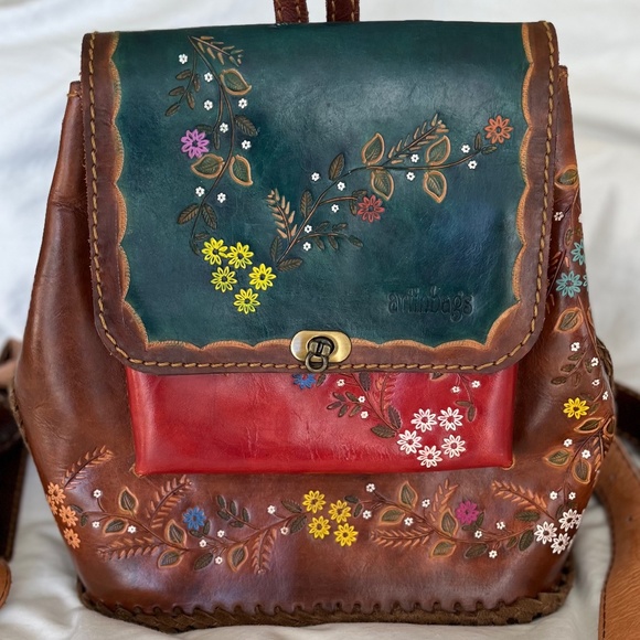 Leather backpack main image 2